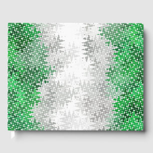 Trippy Squiggly Abstract Grayromantic Pride Flag Guest Book