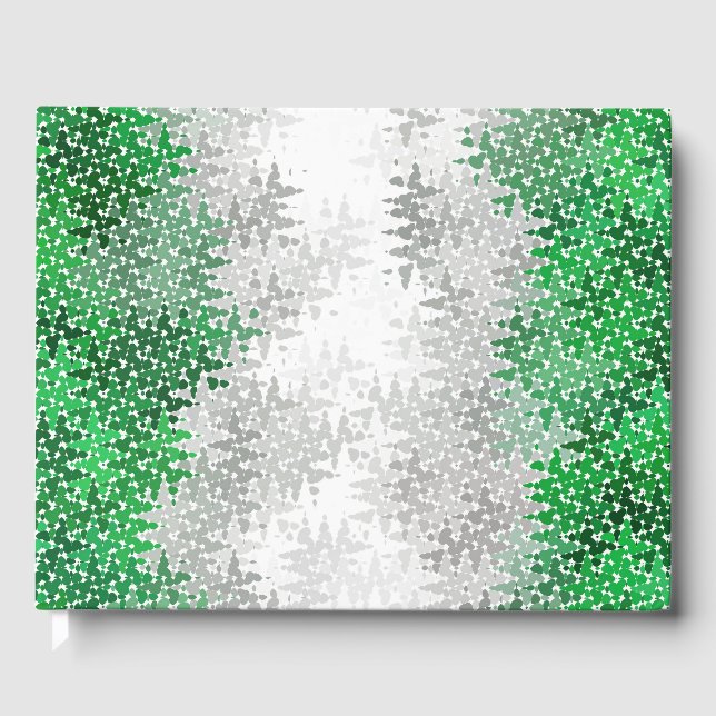 Trippy Squiggly Abstract Grayromantic Pride Flag Guest Book (Front)