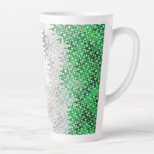 Trippy Squiggly Abstract Grayromantic Pride Flag Latte Mug