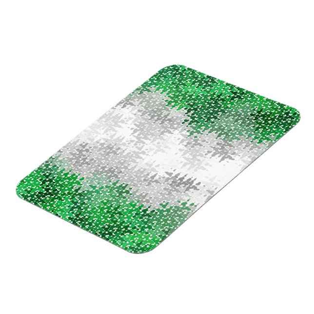 Trippy Squiggly Abstract Grayromantic Pride Flag Magnet (Left Side)