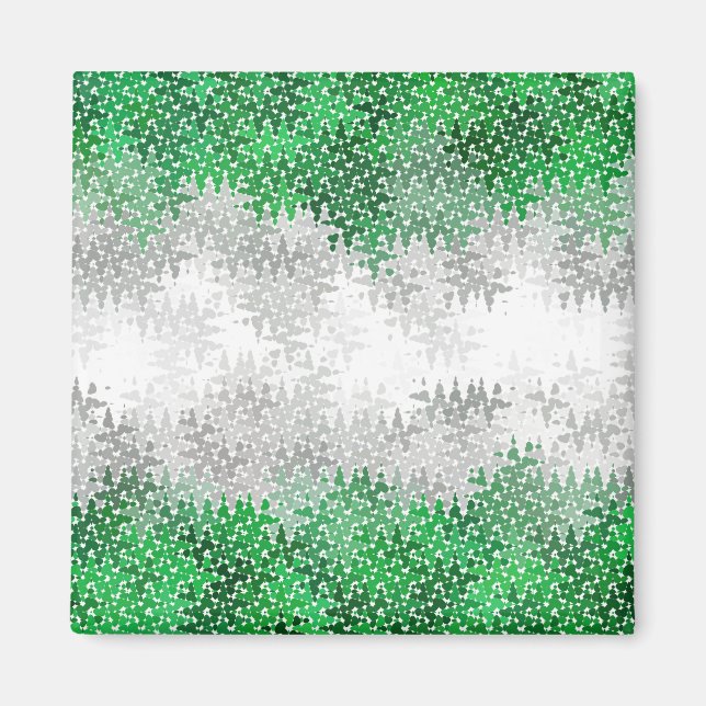 Trippy Squiggly Abstract Grayromantic Pride Flag Magnet (Front)