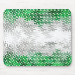 Trippy Squiggly Abstract Grayromantic Pride Flag Mouse Mat