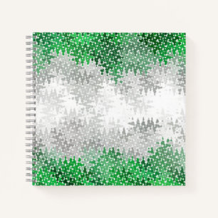 Trippy Squiggly Abstract Grayromantic Pride Flag Notebook