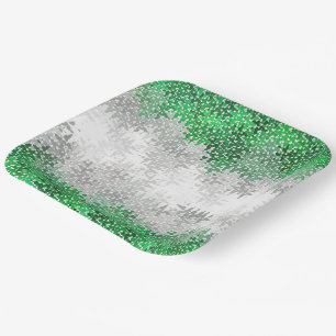 Trippy Squiggly Abstract Grayromantic Pride Flag Paper Plate