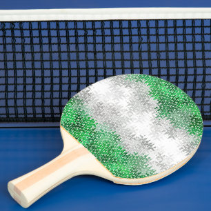 Trippy Squiggly Abstract Grayromantic Pride Flag Ping Pong Paddle