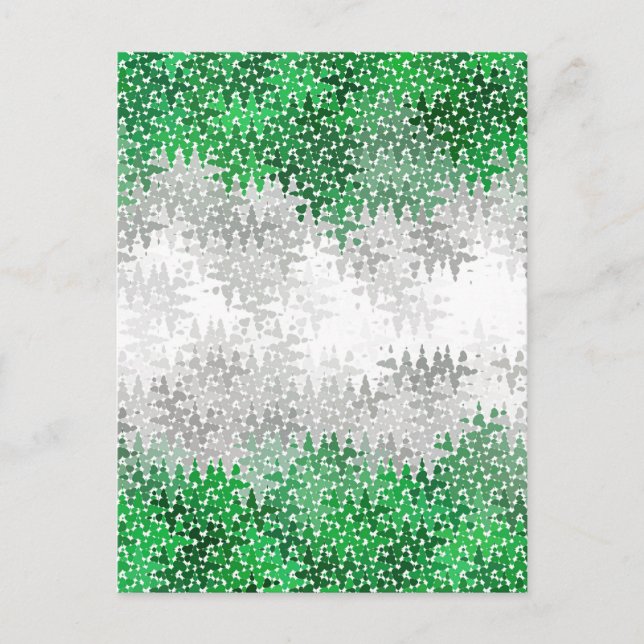 Trippy Squiggly Abstract Grayromantic Pride Flag Postcard (Front)