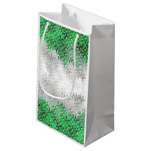 Trippy Squiggly Abstract Grayromantic Pride Flag Small Gift Bag