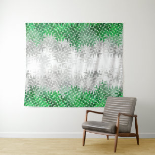 Trippy Squiggly Abstract Grayromantic Pride Flag Tapestry