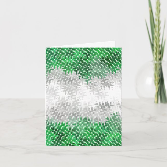 Trippy Squiggly Abstract Grayromantic Pride Flag Thank You Card (Front)