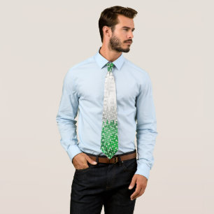 Trippy Squiggly Abstract Grayromantic Pride Flag Tie