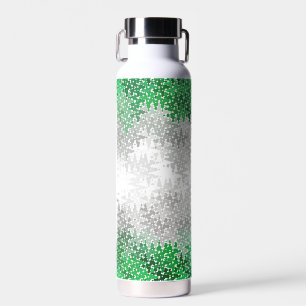 Trippy Squiggly Abstract Grayromantic Pride Flag Water Bottle