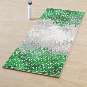 Trippy Squiggly Abstract Grayromantic Pride Flag Yoga Mat