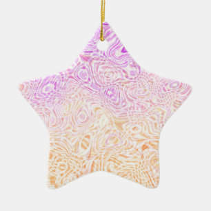 Trippy Squiggly Boho Abstract Trixic Pride Flag Ceramic Tree Decoration