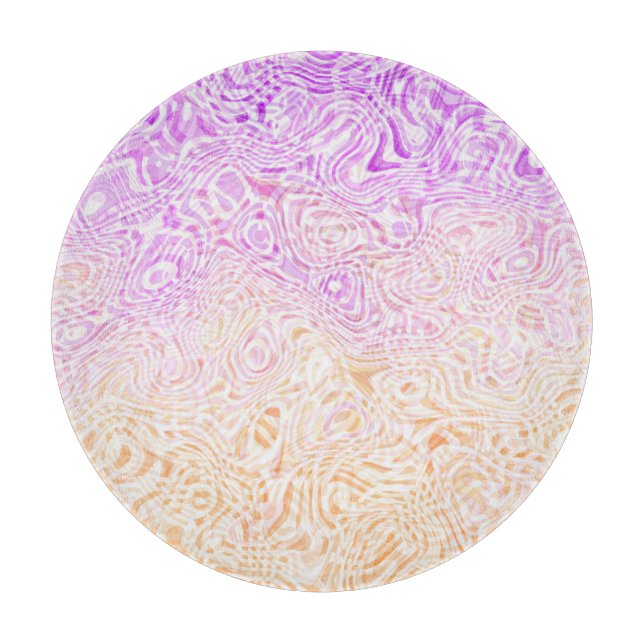Trippy Squiggly Boho Abstract Trixic Pride Flag Cutting Board (Front)