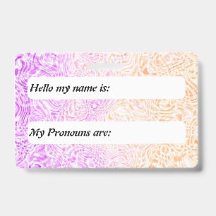 Trippy Squiggly Boho Abstract Trixic Pride Flag ID Badge
