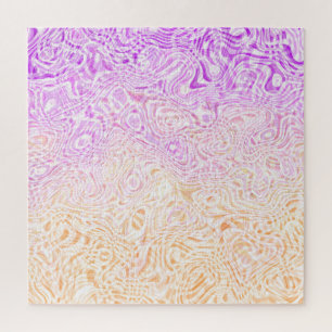 Trippy Squiggly Boho Abstract Trixic Pride Flag Jigsaw Puzzle