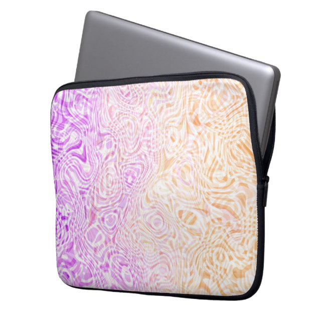 Trippy Squiggly Boho Abstract Trixic Pride Flag Laptop Sleeve (Front Left)