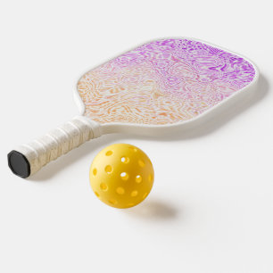 Trippy Squiggly Boho Abstract Trixic Pride Flag Pickleball Paddle