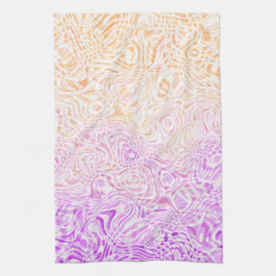 Trippy Squiggly Boho Abstract Trixic Pride Flag Tea Towel