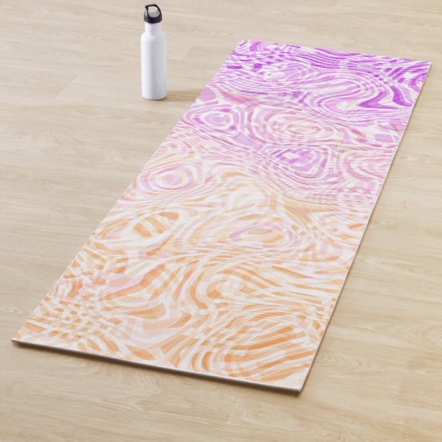 Trippy Squiggly Boho Abstract Trixic Pride Flag Yoga Mat (In Situ)