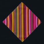 Trippy Stripes Colourful and Bold Cool Psychedelic Bandana<br><div class="desc">Abstract stripped design with warm colours. Main colours of this psychedelic pattern : Purple,  yellow,  orange,  green,  maroon... </div>