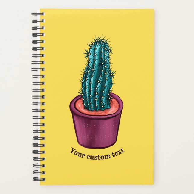 Trippy Succulent Cactus Psychedelic Planner (Front)
