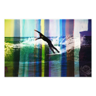 Trippy surf 2 photo print