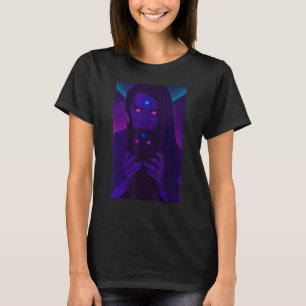 Trippy Surreal Cat Girl Acidwave Aesthetic Surreal T-Shirt