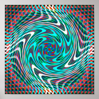 Trippy Swirl Tunnel Poster