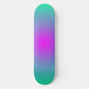 Trippy Teal Magenta splash Skateboard Deck