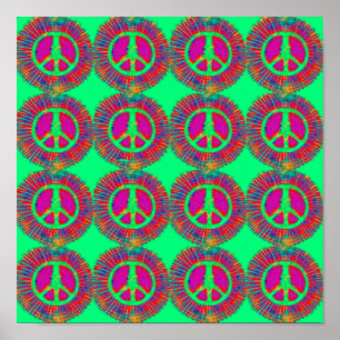 Trippy Tie-Dye Psychedelic Peace Sign