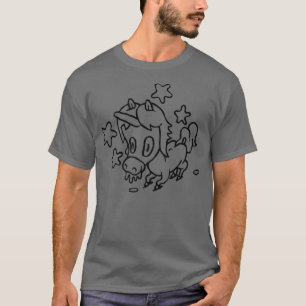 Trippy Unicorn Cartoon T-Shirt