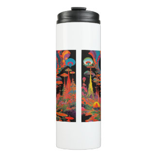 Trippy Vintage 1960s Psychedelic Retro Artwork Thermal Tumbler