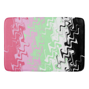 Trippy Wavy Abstract Recipromantic Pride Flag Bath Mat