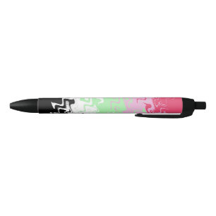 Trippy Wavy Abstract Recipromantic Pride Flag Black Ink Pen