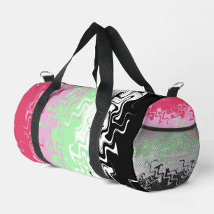 Trippy Wavy Abstract Recipromantic Pride Flag Duffle Bag