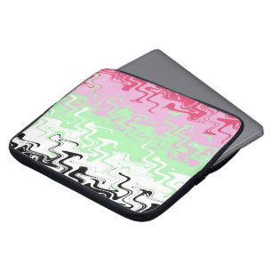 Trippy Wavy Abstract Recipromantic Pride Flag Laptop Sleeve