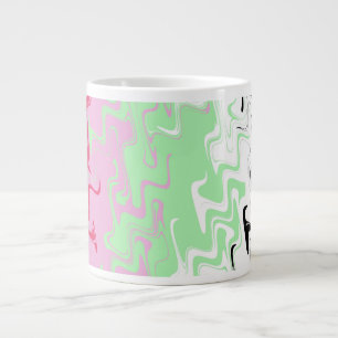 Trippy Wavy Abstract Recipromantic Pride Flag Large Coffee Mug