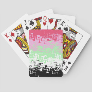 Trippy Wavy Abstract Recipromantic Pride Flag Playing Cards