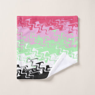 Trippy Wavy Abstract Recipromantic Pride Flag Wash Cloth