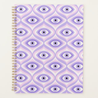 Trippy Weird Eye Pattern - Pastel Purple and Pink Planner