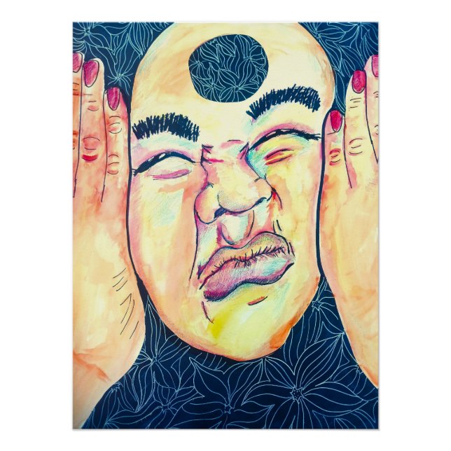 Trippy Whimsical Surreal Art | Stuck Poster (Front)