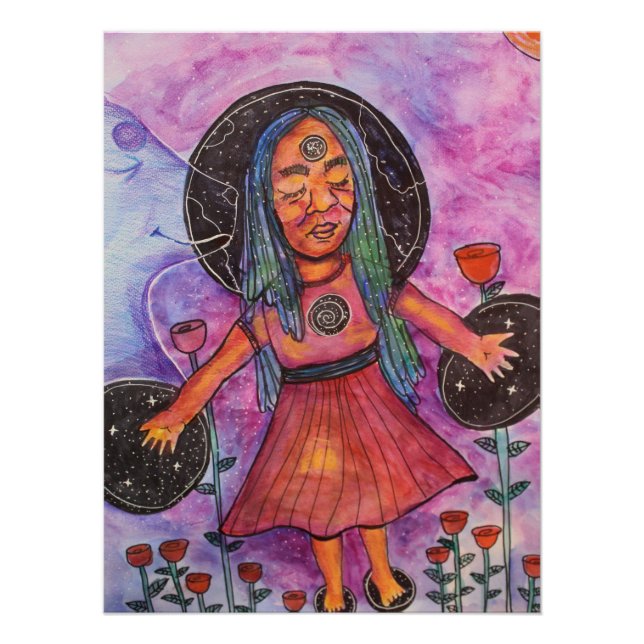  Trippy Whimsical Surreal Poster | Lukes word 2 (Front)