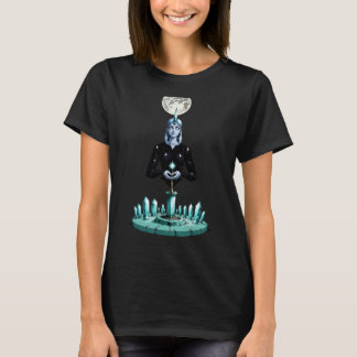 Trippy Witchy crystal Magic Mushrooms Alter Sword T-Shirt