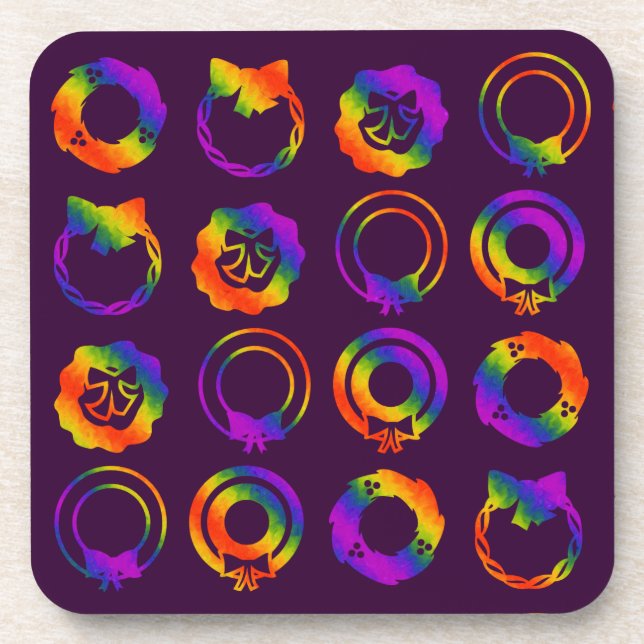 Trippy Wreaths Coaster (Front)
