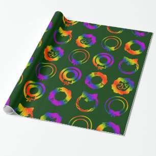 Trippy Wreaths Wrapping Paper