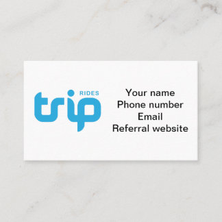 TripRides business card