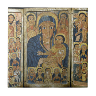 Triptych Centre Panel with Mary and Her Son Tile