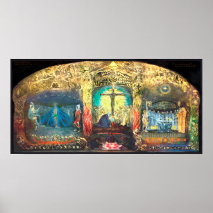Triptych Grail by Anna May  -  Rudolf Steiner Poster