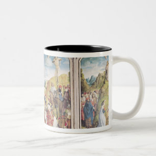 Triptych of the Crucifixion Two-Tone Coffee Mug